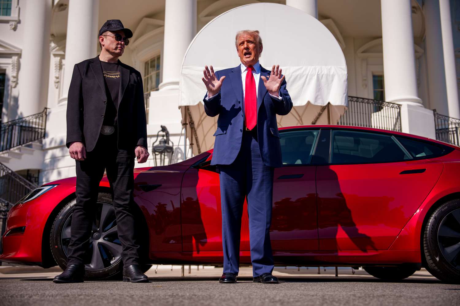 Elon Musk plans to spend more hours at Tesla 3 June 14, 2025 11:29 am Elon Musk plans to spend more hours at Tesla President Trump and Elon Musk with a Tesla on the White House lawn in March.