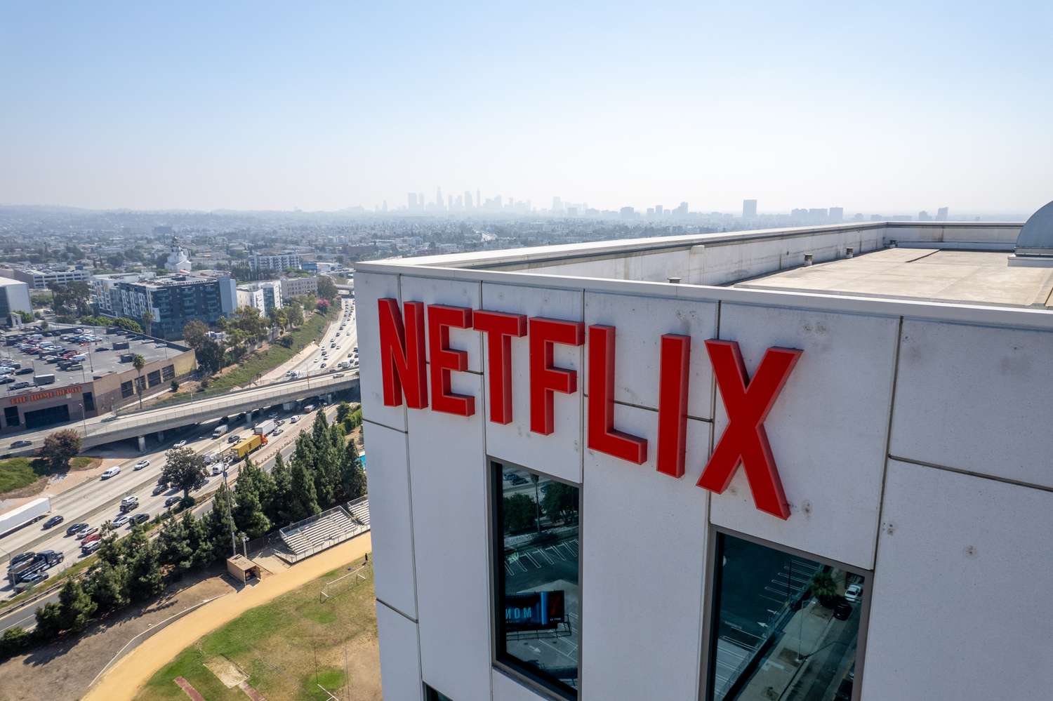 Netflix Stock Spikes After Report Streaming Giant Aims to Double Revenue by 2030 3 April 19, 2025 9:43 pm Netflix Stock Spikes After Report Streaming Giant Aims to Double Revenue by 2030 Netflix building.