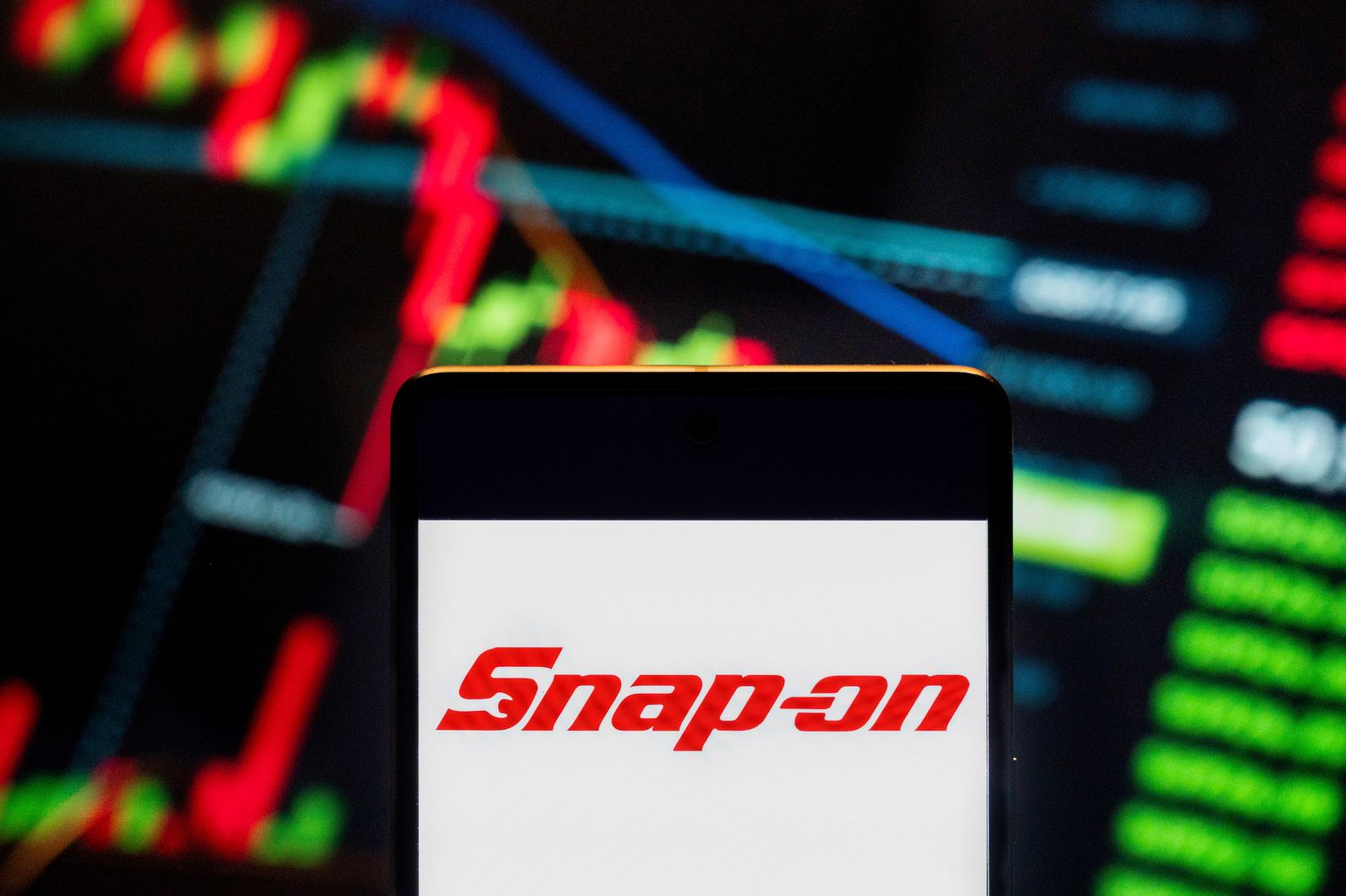 Snap-on stock sinks as toolmaker attributes soft Q1 results to 'uncertainty.' 3 June 14, 2025 5:33 pm Snap-on stock sinks as toolmaker attributes soft Q1 results to 'uncertainty.' Snap-on logo seen displayed on a smartphone