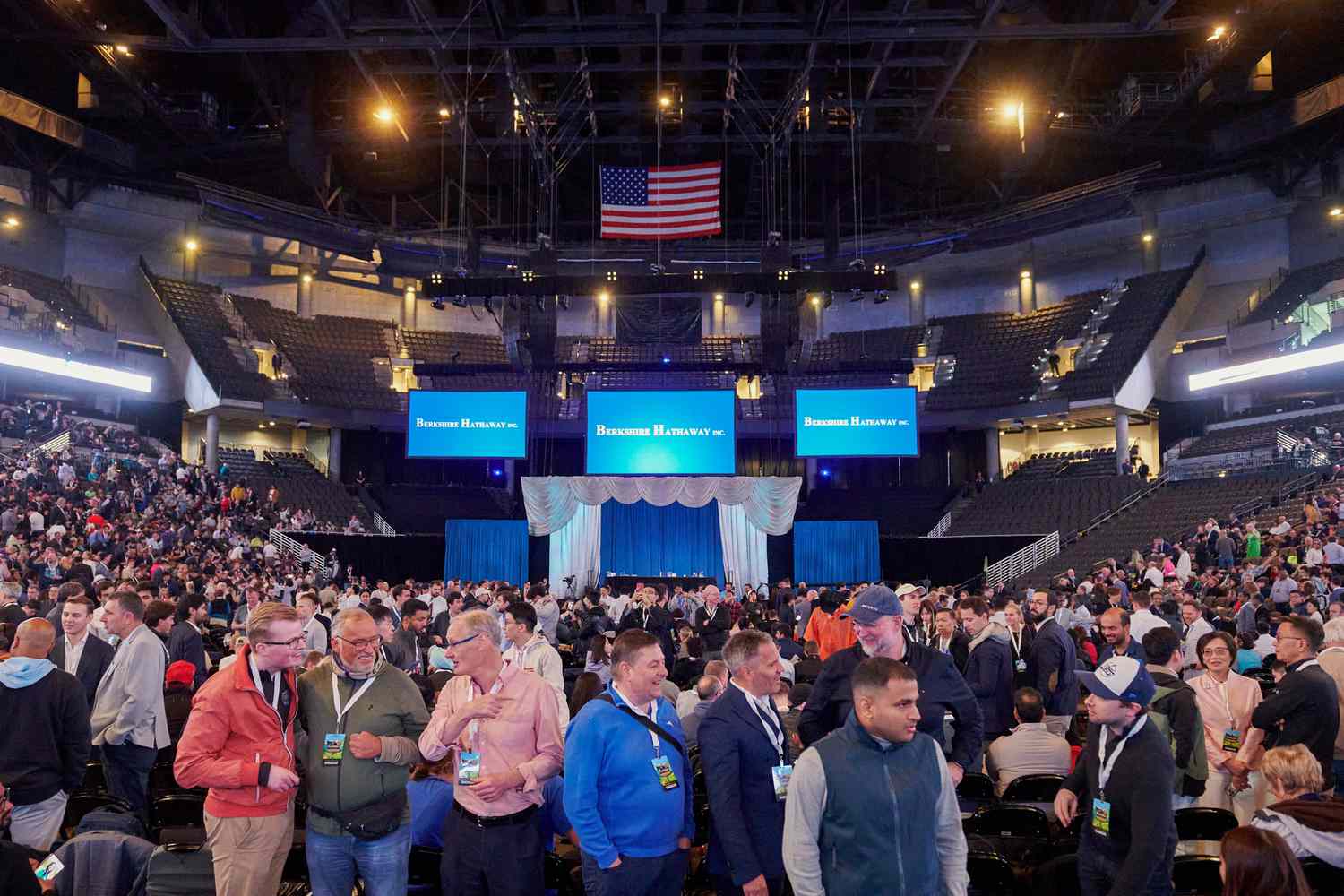 Warren Buffett Steps Down as CEO—and Other Key Takeaways From Berkshire's Annual Meeting 3 June 14, 2025 11:41 am Warren Buffett Steps Down as CEO—and Other Key Takeaways From Berkshire's Annual Meeting Attendees inside the CHI Health Center during the Berkshire Hathaway annual shareholders meeting in Omaha, Neb. on May 3, 2025