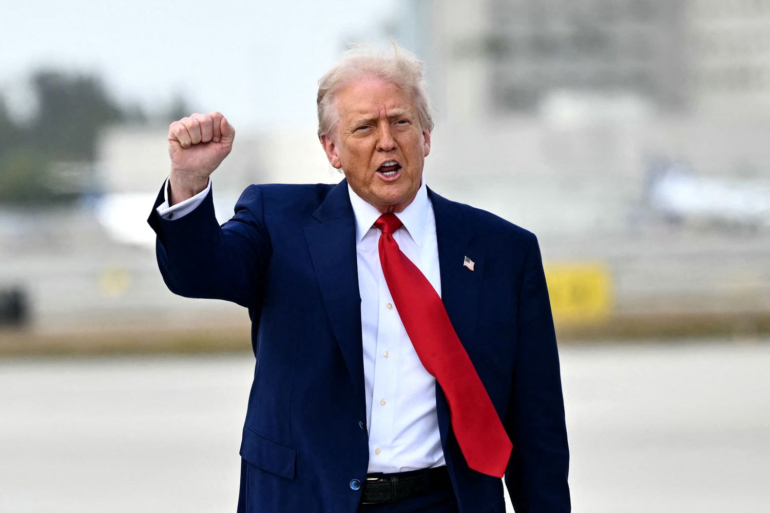 Tariffs for 'Liberation Day" go into effect 3 July 23, 2025 2:39 am Tariffs for 'Liberation Day" go into effect US President Donald Trump pumps his fist upon arrival at Miami International Airport on April 3, 2025.