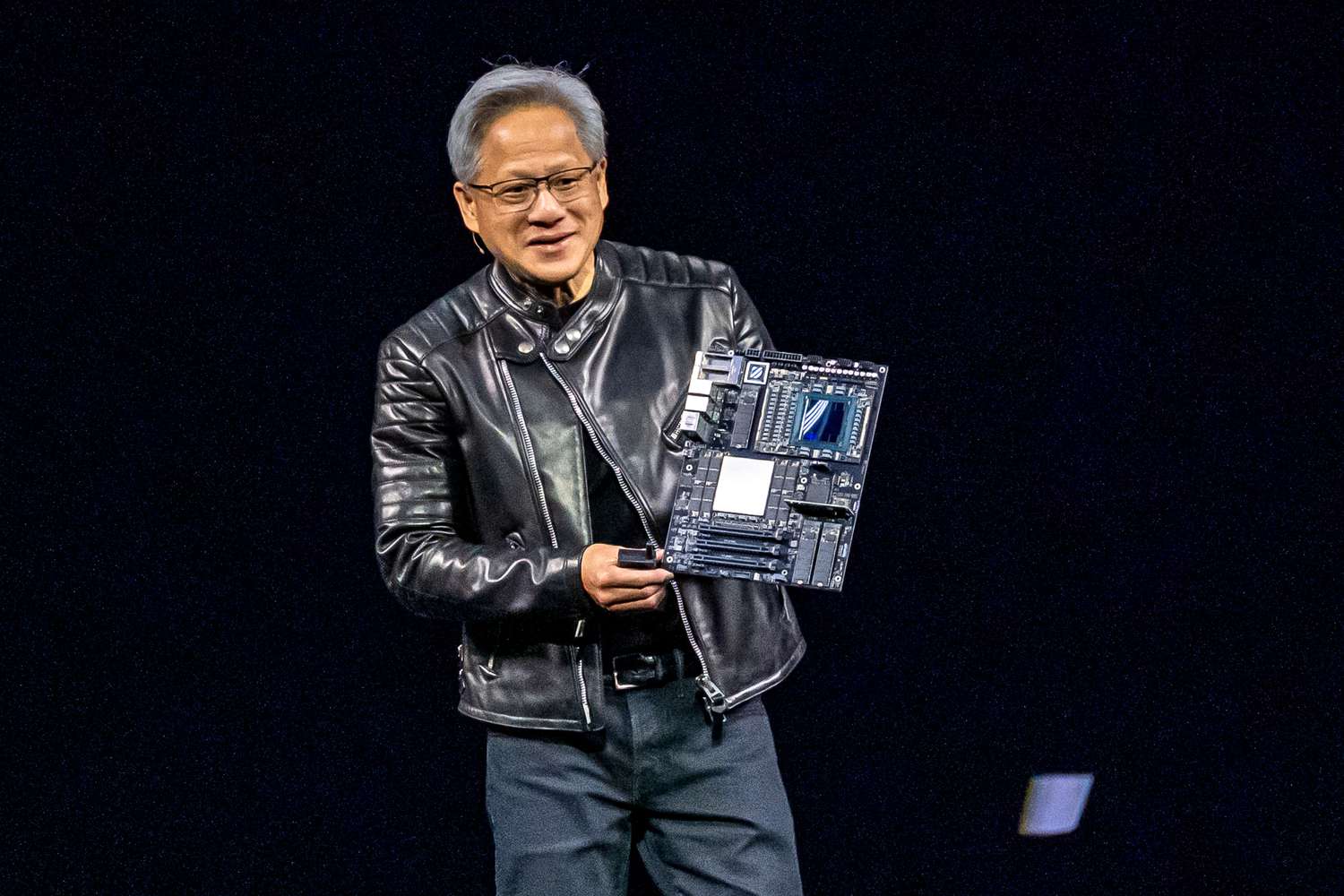 Nvidia faces record $5.5B charge as US cracks down on chip exports to China 3 May 8, 2025 10:46 pm Nvidia faces record $5.5B charge as US cracks down on chip exports to China Jensen Huang, co-founder and chief executive officer of Nvidia Corp., during the Nvidia GPU Technology Conference.