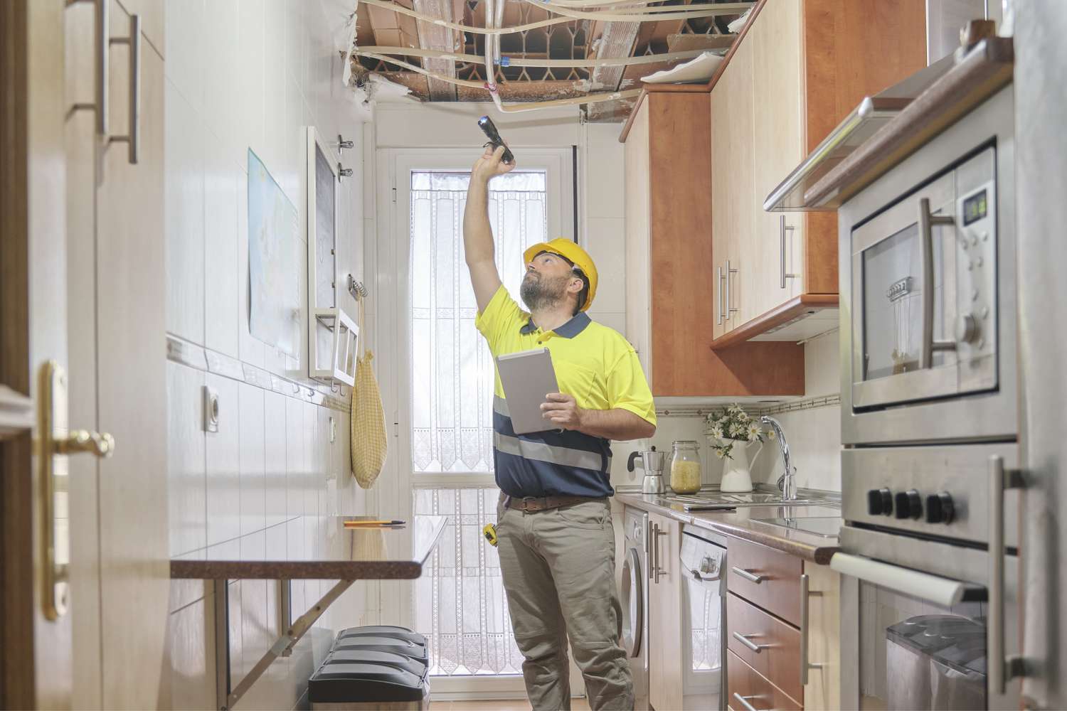 Home insurance rates could rise faster with Trump's tariffs 3 July 11, 2025 7:04 pm Home insurance rates could rise faster with Trump's tariffs Household insurance inspector looking into a renovation of a kitchen