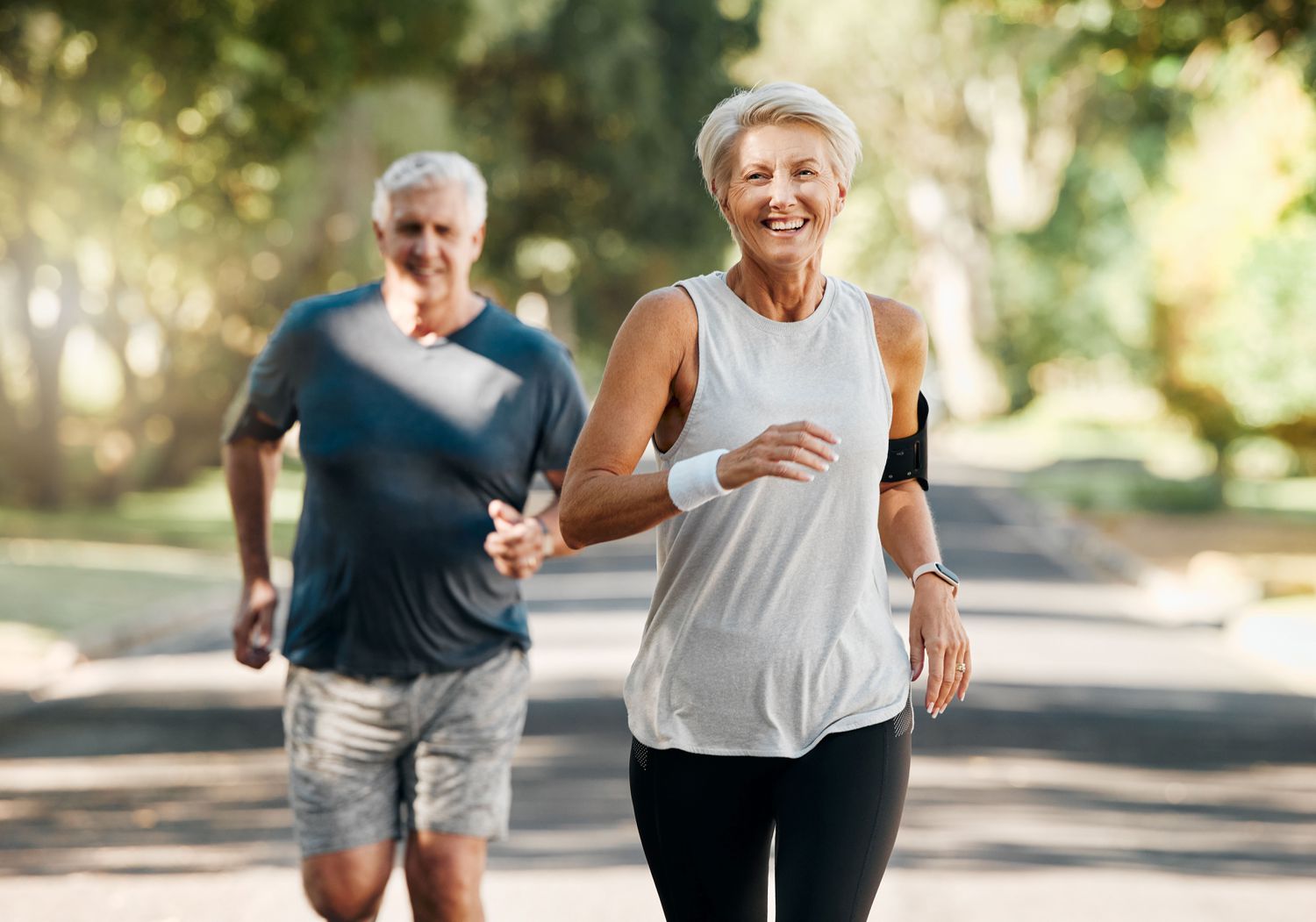 One in four millennial US workers expects to live 30 or more years in retirement 3 July 8, 2025 11:08 am One in four millennial US workers expects to live 30 or more years in retirement Two middle-aged people running outdoors
